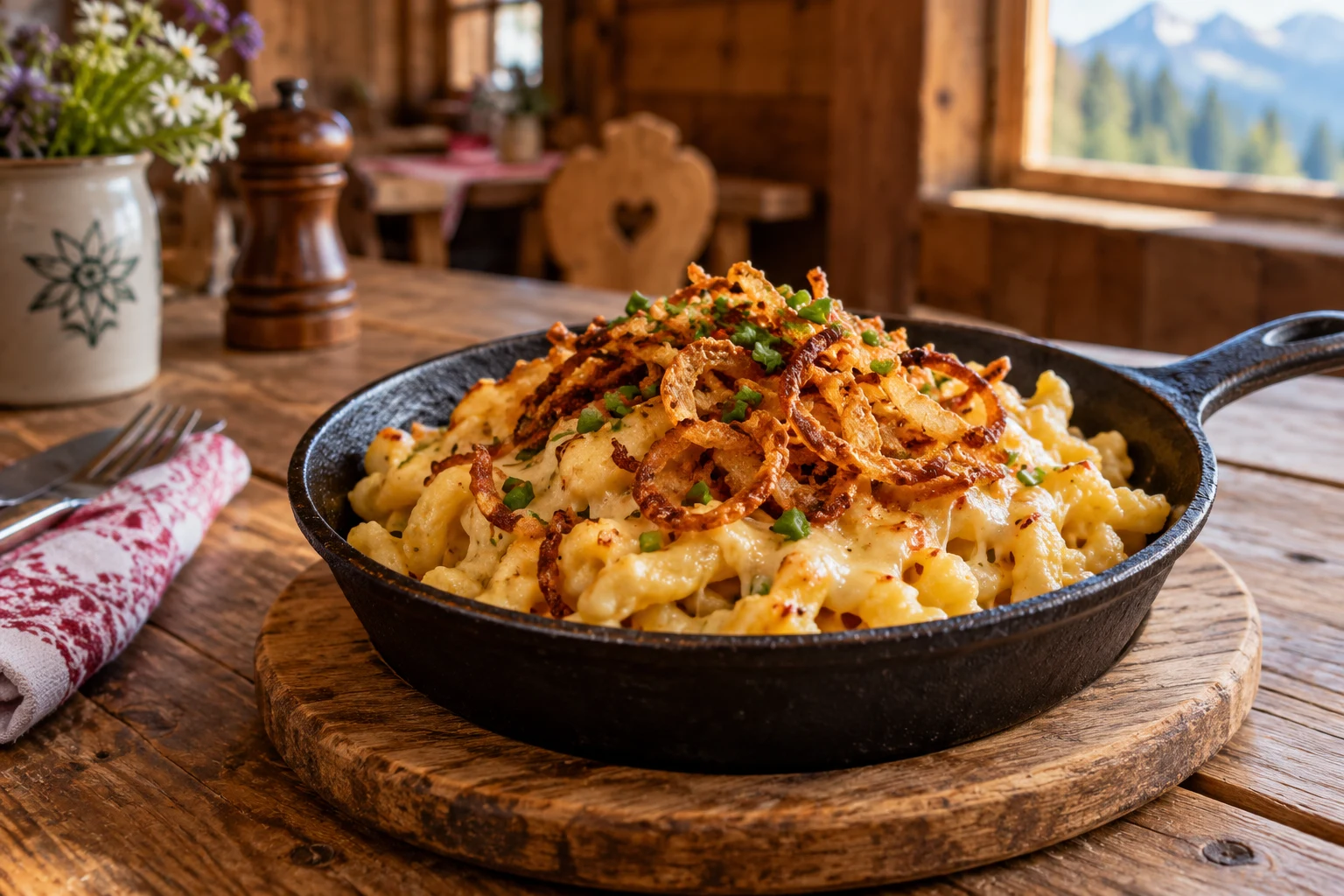 Käsespätzle del Tirol